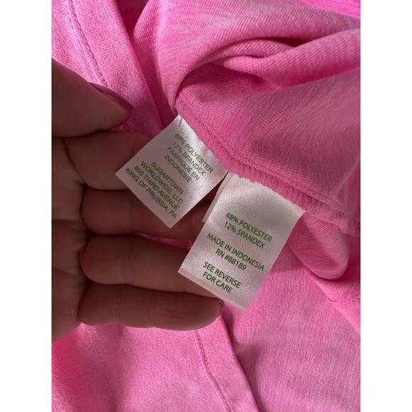 Lilly Pulitzer Medium Women Solia Dress UPF 50+ Pullover Pink Pockets 16-9v - Picture 8 of 9
